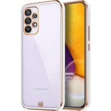 Microsonic Samsung Galaxy A72 Kılıf Laser Plated Soft Beyaz