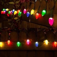 SLD LED Çilek Dize Işıkları, Fiş Peri Dize Işıkları Su Geçirmez (10M)