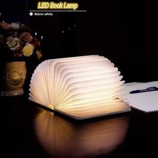 SLD LED Ahşap Kitap Lambası, Katlanır Manyetik Kitap Lambası, LED USB Şarj Edilebilir Kağıt Lamba(Yurt Dışından)