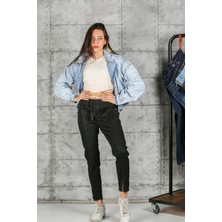 DeepStar Beli Lastikli Kordonlu Özel Kaplama Paça Fermuar Jogger Jeans