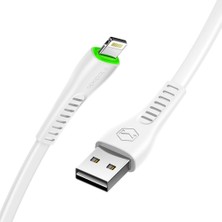 Mcdodo Aydınlatmalı TPE Lightning 2A Şarj Kablosu - Beyaz 1.2 mt CA - 6360