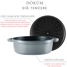 Voeux Gracieuse Sığ Döküm Tencere 28 cm Gri