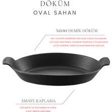 Voeux Elegance Döküm Kayık Sahan 20 cm. Siyah ve Nihale