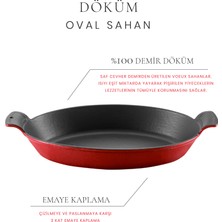 Voeux L'amour Döküm Kayık Sahan 20 cm. Kırmızı ve Nihale