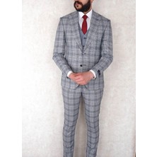 Jan Carlucci Slimfit Yelekli Drop 6 Takım-Gri