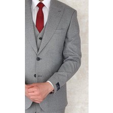 Jan Carlucci Slimfit Yelekli Drop 6 Takım-Gri