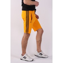 Black Steel 2 Iplik Yanları Şeritli  Erkek ŞORT-2235