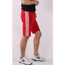 Black Steel 2 Iplik Yanları Şeritli  Erkek ŞORT-2235