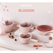 Neoflam Blossom Cam Kapaklı Alüminyum Döküm Tencere Derin 24 cm