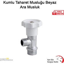 OKÇU KARDEŞLER YAPI MARKET Kumlu Taharet Musluğu Beyaz Ara Musluk