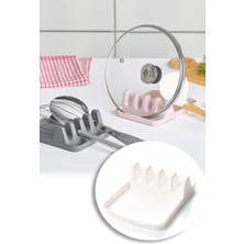 Deyhome Tencere Kapak Tutucu ve Kaşıklık - Tencere Kapağı Standı Kirli Kaşıklık Kepçe Altlığı