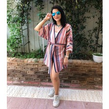 Carinox Renkli Missoni Desen Kimono