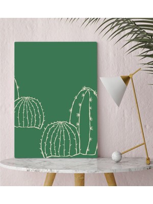 Bk Gift Kaktüs Tasarımlı Kanvas Tablo 30 x 50 cm - 24