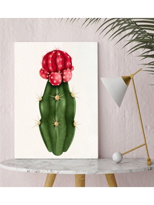 Bk Gift Kaktüs Tasarımlı Kanvas Tablo 30 x 50 cm - 19
