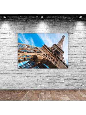 Bk Home Eyfel Kulesi Manzara Kanvas Tablo 30 x 50 cm - 1