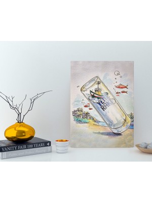 Bk Home Rakı Tasarımlı Kanvas Tablo 30 x 50 cm - 10
