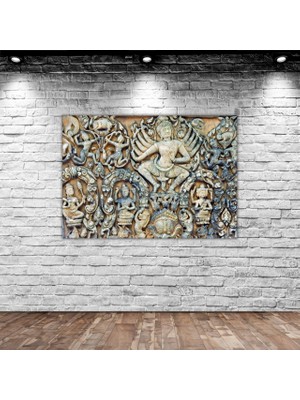 Bk Home Duvar Oyma Tasarımlı Kanvas Tablo 30 x 50 cm - 1