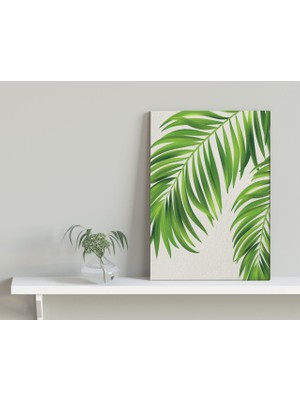 Bk Home Green Plant Tasarımlı Kanvas Tablo 30 x 50 cm - 6