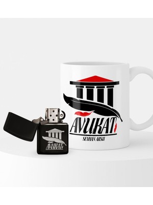 BK Kişiye Özel Avukat Temalı Çakmak ve Kupa Hediye Seti