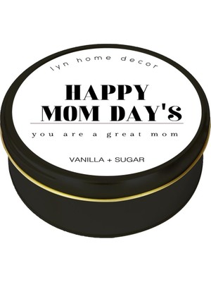 Lyn Home & Decor Happy Mom Days Teneke Mum Black