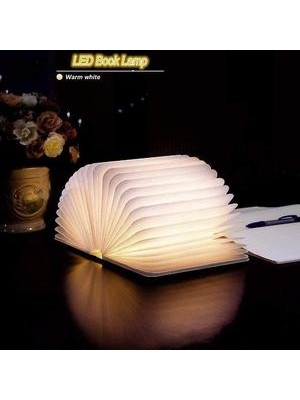 SLD LED Ahşap Kitap Lambası, Katlanır Manyetik Kitap Lambası, LED USB Şarj Edilebilir Kağıt Lamba(Yurt Dışından)