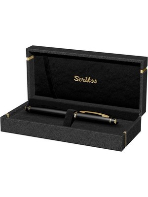 Scrikss 35 Roller Kalem Mat Siyah Altın