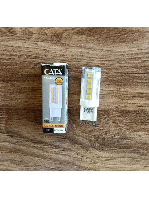 Cata 3 Watt Beyaz Işık 190 Lümen Ekstra Enerji Tasarruflu 220 Volt G9 Duylu Kapsül Ampul ( CT-4249 )