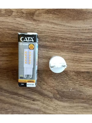 Cata 3 Watt Beyaz Işık 190 Lümen Ekstra Enerji Tasarruflu 220 Volt G9 Duylu Kapsül Ampul ( CT-4249 )