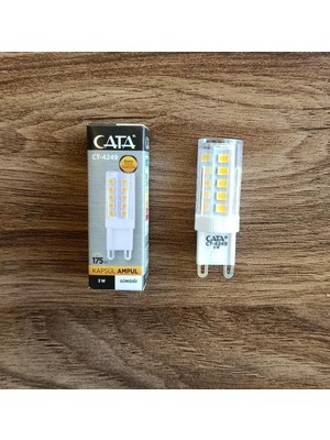 Cata 3 Watt Gün Işığı 175 Lümen Ekstra Enerji Tasarruflu 220 Volt G9 Duylu Kapsül Ampul ( CT-4249 )