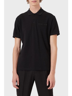 Emporio Armani Pamuklu Sırt Baskılı Regular Fit Düğmeli Polo T Shirt Erkek Polo 3L1F8P 1JX5Z F015