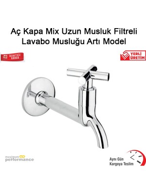 OKÇU KARDEŞLER YAPI MARKET Aç Kapa Mix Uzun Musluk Filtreli Lavabo Musluğu Artı Model