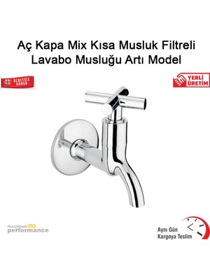 OKÇU KARDEŞLER YAPI MARKET Aç Kapa Mix Kısa Musluk Filtreli Lavabo Musluğu Artı Model