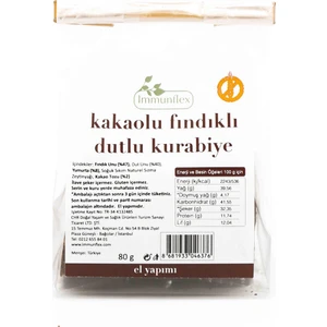 Kakaolu Dutlu Fındıklı Kurabiye - 80 gr