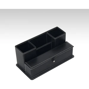 Egesta Masaüstü Deri Kalemlik Notluk ve Kapaklı Bölmeli Organizer Set