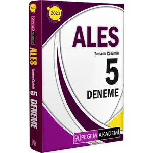 Pegem Akademi Yayıncılık ALES 2023 Tamamı Çözümlü 5 Deneme