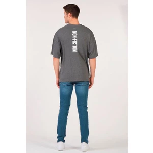 To Cosmos Unisex  Oversize T-Shirt Non Fıctıon  (Erkek -Kadın) Renk Antrasit