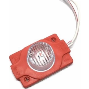 Hazar Led 12 Volt 1.5 Watt Tek Mercekli Modül Led Kırmızı (10 Adet)
