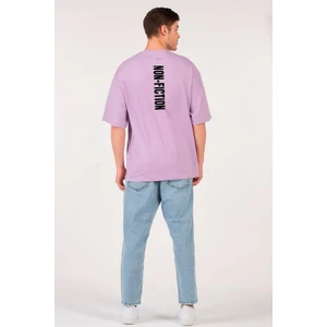 To Cosmos Unisex  Oversize T-Shirt Non Fıctıon  (Erkek -Kadın) Renk Lila
