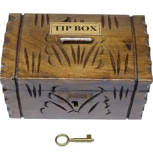 Küçük Korsan Sandık Tipli Komple Ahşap Kilitli Tip Box Kutusu