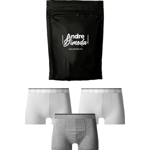 Harry Jons Erkek 3'lü Boxer Kumaş Premium Paket Özel Dizayn Düz Likralı Boxer Şort Çeyizlik Hediyelik