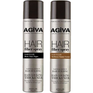 Dolgunlaştırıcı Hair Fiber Spray Siyah-Kahverengi Set
