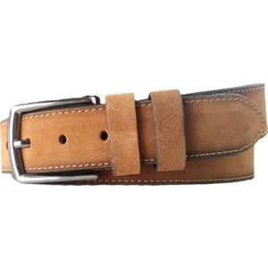 %100 Hakiki Deri Süet Taba Kanvas Pantolon Kemeri 4cm