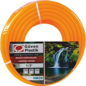 Güven Plastik 1/2" Market Tipi Ekonomik Silikonlu Bahçe Hortumu (15 Metre)