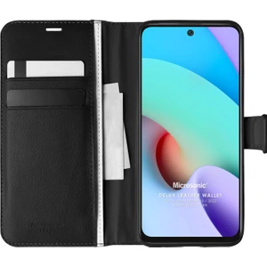 Xiaomi Redmi 10 2022 Kılıf Delux Leather Wallet Siyah