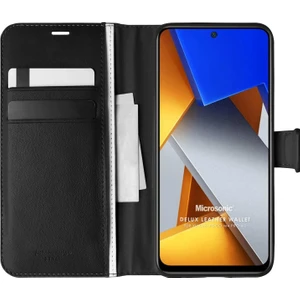Xiaomi Poco M4 Pro Kılıf Delux Leather Wallet Siyah