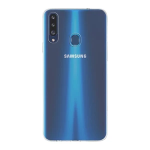 Case World Samsung Galaxy A20S ile Uyumlu Kapak 1mm Şeffaf Silikon ile Uyumlu Kılıf