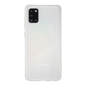 Case World Samsung Galaxy A31 ile Uyumlu Kapak 1mm Şeffaf Silikon ile Uyumlu Kılıf