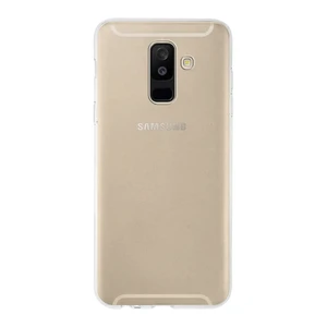 Case World Samsung Galaxy A6 Plus (2018) ile Uyumlu Kapak 1mm Şeffaf Silikon ile Uyumlu Kılıf