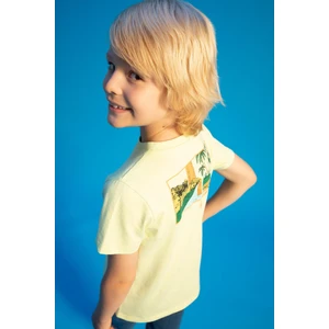 Erkek Çocuk Regular Fit Bisiklet Yaka Sırt Baskılı Kısa Kollu Pamuklu Penye Tişört Y3644A622SM