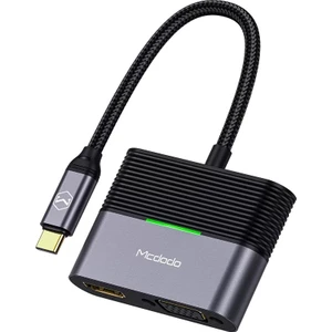 Hu-7720 3İn1 Type-C Hdmı+Vga+Pd 100W Çevirici Çoklayıcı Adaptör-Gri